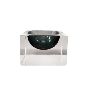 1960s Stunning Grey Ashtray or Catchall By Flavio Poli for Seguso. Made in Italy