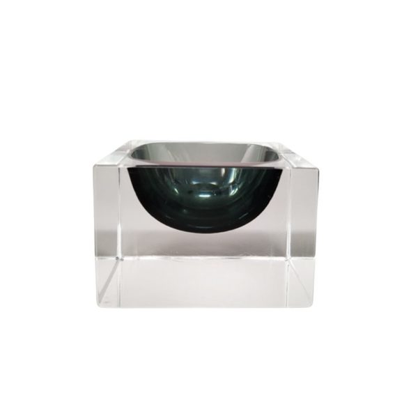 1960s Stunning Grey Ashtray or Catchall By Flavio Poli for Seguso. Made in Italy