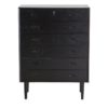 Chest of drawers painted in black