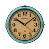 Vintage Turquoise Seiko Navy Wall Clock, 1970s