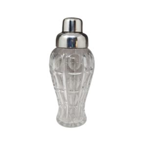 1960s Gorgeous Bohemian Cut Crystal Cocktail Shaker by Masini. Made in Italy