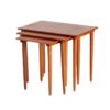 Set of three restored teak nesting tables