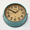 Vintage Turquoise Seiko Navy Wall Clock, 1970s