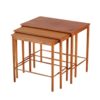 Set of three teak nesting tables by Kai Winding for Poul Jeppesens