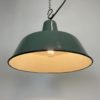 Industrial Green Enamel Pendant Lamp, 1960s