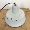 Industrial White Enamel Pendant Lamp, 1960s