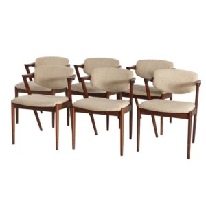 Set of 6 vintage teak dining chairs by Kai Kristiansen for Schou Andersen