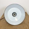 Industrial Blue Enamel Factory Pendant Lamp, 1960s Industrial Blue Enamel Factory Pendant Lamp, 1960s