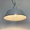 Industrial White Enamel Pendant Lamp, 1960s