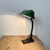 Green Enamel Bank Lamp, 1930s