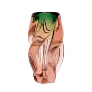 A hand-made glass vase, type 66/3/17, designed by Jozef Hospodka for Chribska Sklarna Borské sklo, Nový Bor, in the mid-1960s.