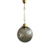 Vintage Glass Metal Pendant by Osvětlovací Sklo Czechoslovakia, 1960s