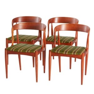 Model 16 teak dining chairs by Johannes Andersen for Uldum, set of 4