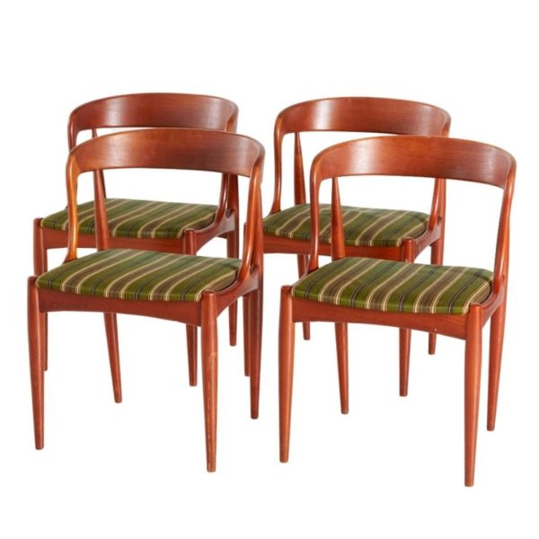 Model 16 teak dining chairs by Johannes Andersen for Uldum, set of 4