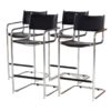 Leather tubular bar stool