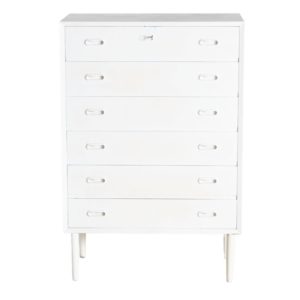 Chest of drawers painted in white