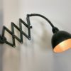 Green Industrial Scissor Wall Lamp from Elektroinstala, 1960s