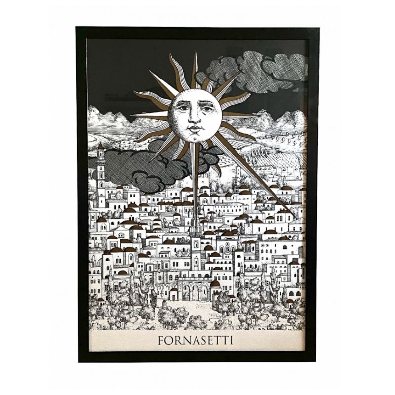 Piero Fornasetti, “Sole su Gerusalemme” serigraph, Graphique de France 1993