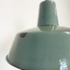 Industrial Green Enamel Pendant Lamp, 1960s
