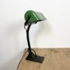 Green Enamel Bank Lamp, 1930s