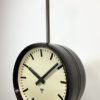 Large Industrial Bakelite Double Sided Factory Clock from Pragotron, 1950s