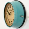 Vintage Turquoise Seiko Navy Wall Clock, 1970s