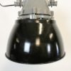 Dark Grey Explosion Proof Lamp with Black Enameled Shade, 1970s
