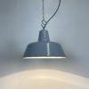 Industrial Grey Enamel Pendant Lamp, 1960s