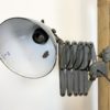 Industrial Grey Enamel Wall Scissor Lamp from Siemens, 1930s Industrial Grey Enamel Wall Scissor Lamp from Siemens, 1930s
