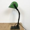 Green Enamel Bank Lamp, 1930s