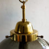 Vintage Glass Metal Pendant by Osvětlovací Sklo Czechoslovakia, 1960s