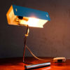 Vintage Blue Table Lamp by Drupol Czechoslovakia, 1960s