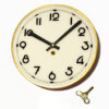 1930s Mechanical art deco wall clock, Prim, Czechoslovakia