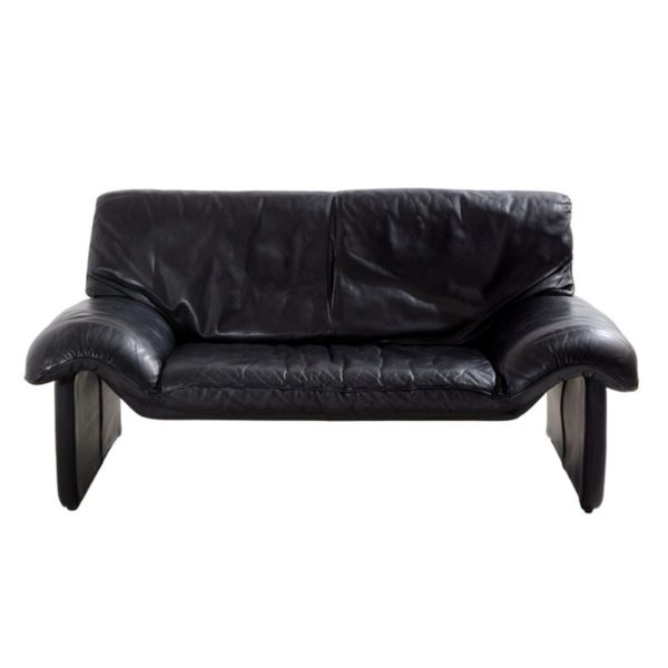 Two-seater leather sofa