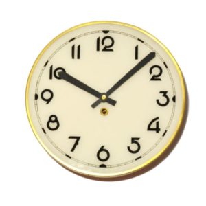 1930s Mechanical art deco wall clock, Prim, Czechoslovakia