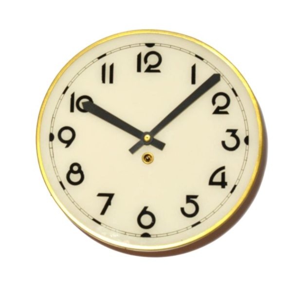 1930s Mechanical art deco wall clock, Prim, Czechoslovakia