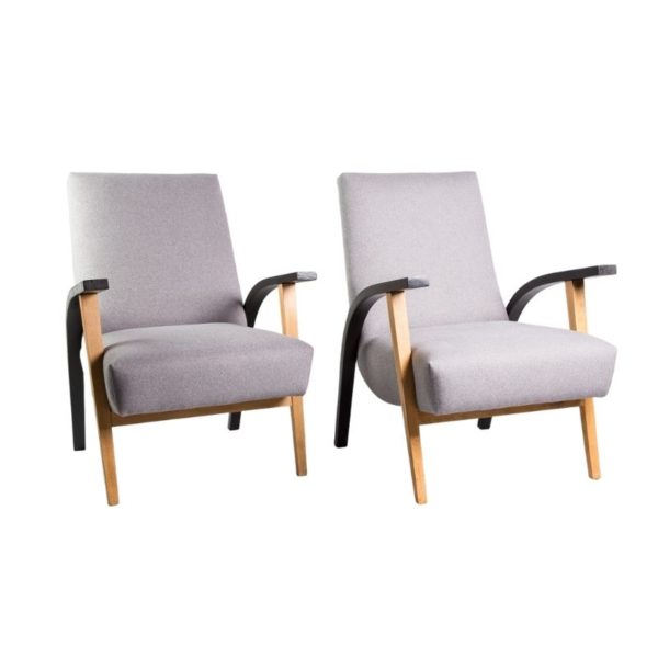 A set of armchairas mid century