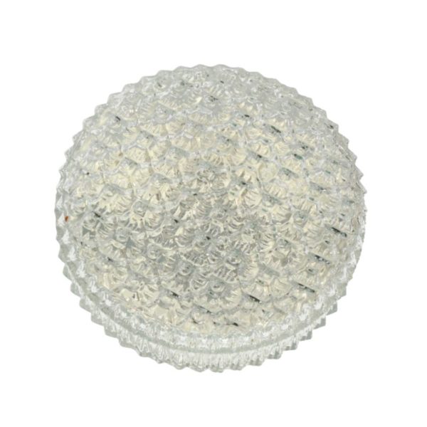 1970s glass, modern Plafond or wall lamp by H. Tynell, Glashütte Limburg, Germany