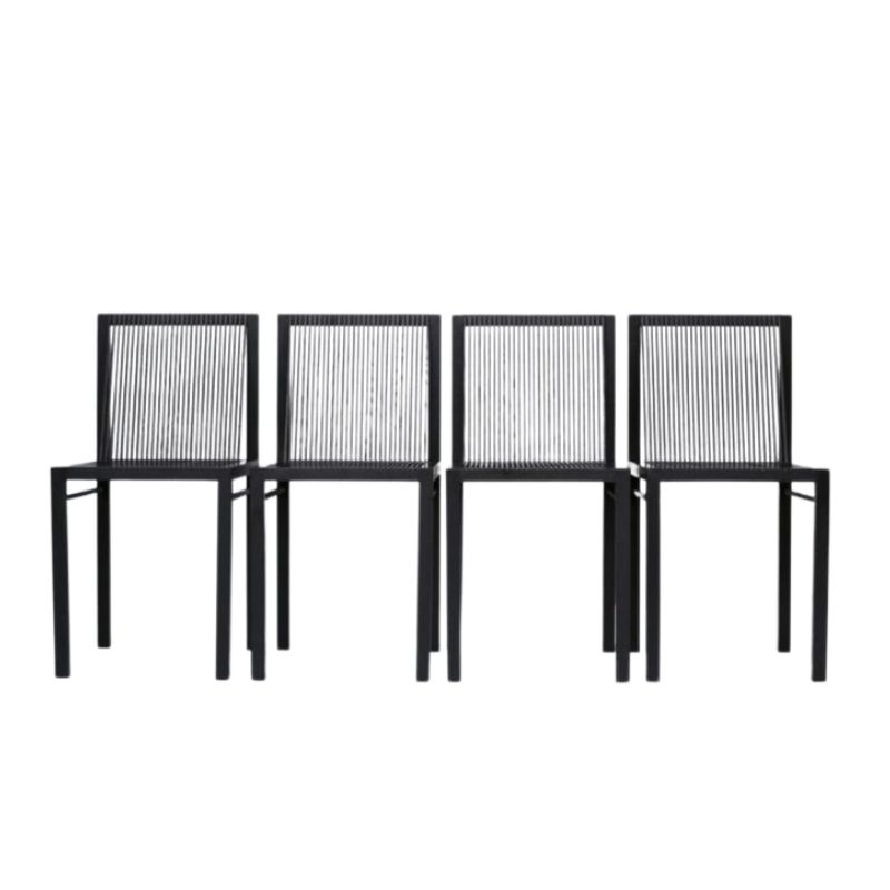 First Edition Slat Dining Chairs by Ruud Jan Kokke, 1980s, Set of 4