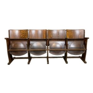 Vintage 4-Seat Cinema Bench from Ton, 1950s