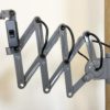 Grey Industrial Scissor Wall Lamp from Elektroinstala, 1960s