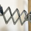 Grey Industrial Scissor Wall Lamp from Elektroinstala, 1960s