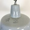 Industrial Grey Enamel Pendant Lamp, 1960s