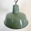 Industrial Green Enamel Pendant Lamp, 1960s