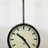 Large Industrial Bakelite Double Sided Factory Clock from Pragotron, 1950s