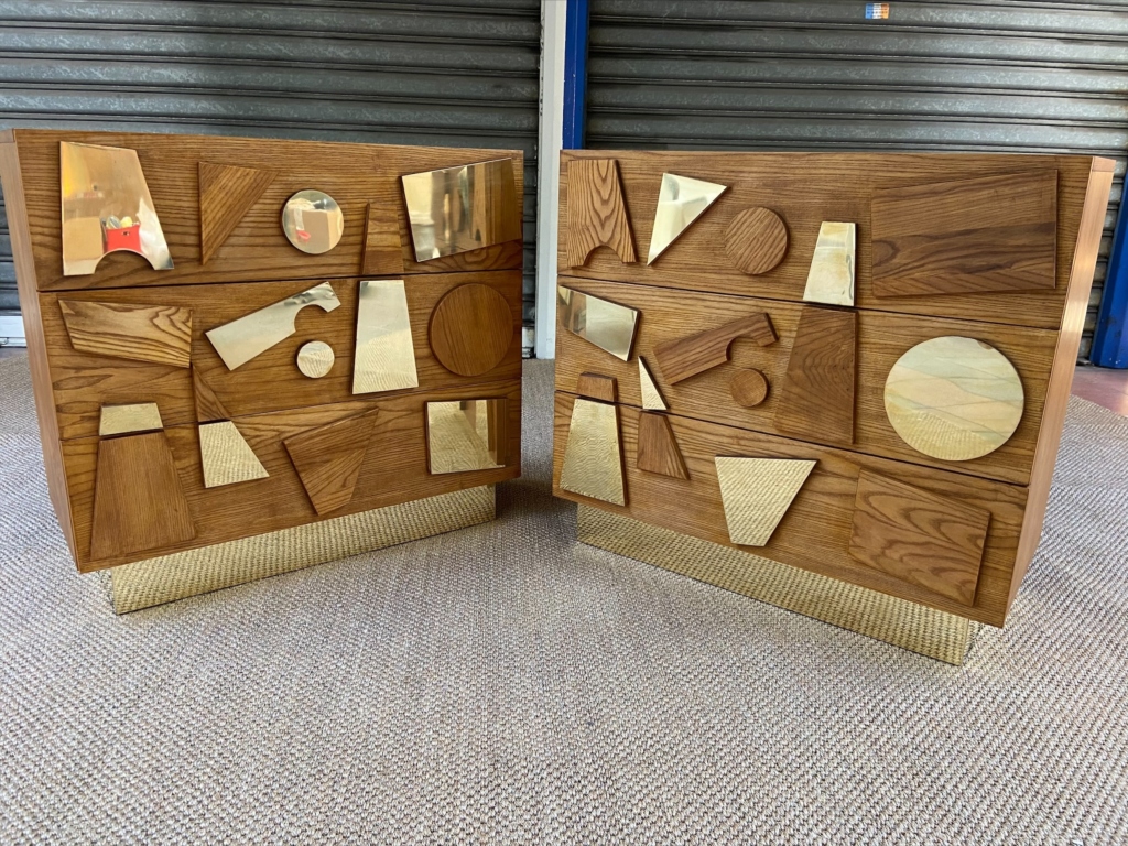 Pair of chests of drawers in the style of Gio Ponti 1972