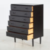 Chest of drawers painted in black