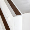 Chest of drawers painted in white