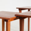 Set of three restored teak nesting tables