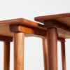 Set of three restored teak nesting tables